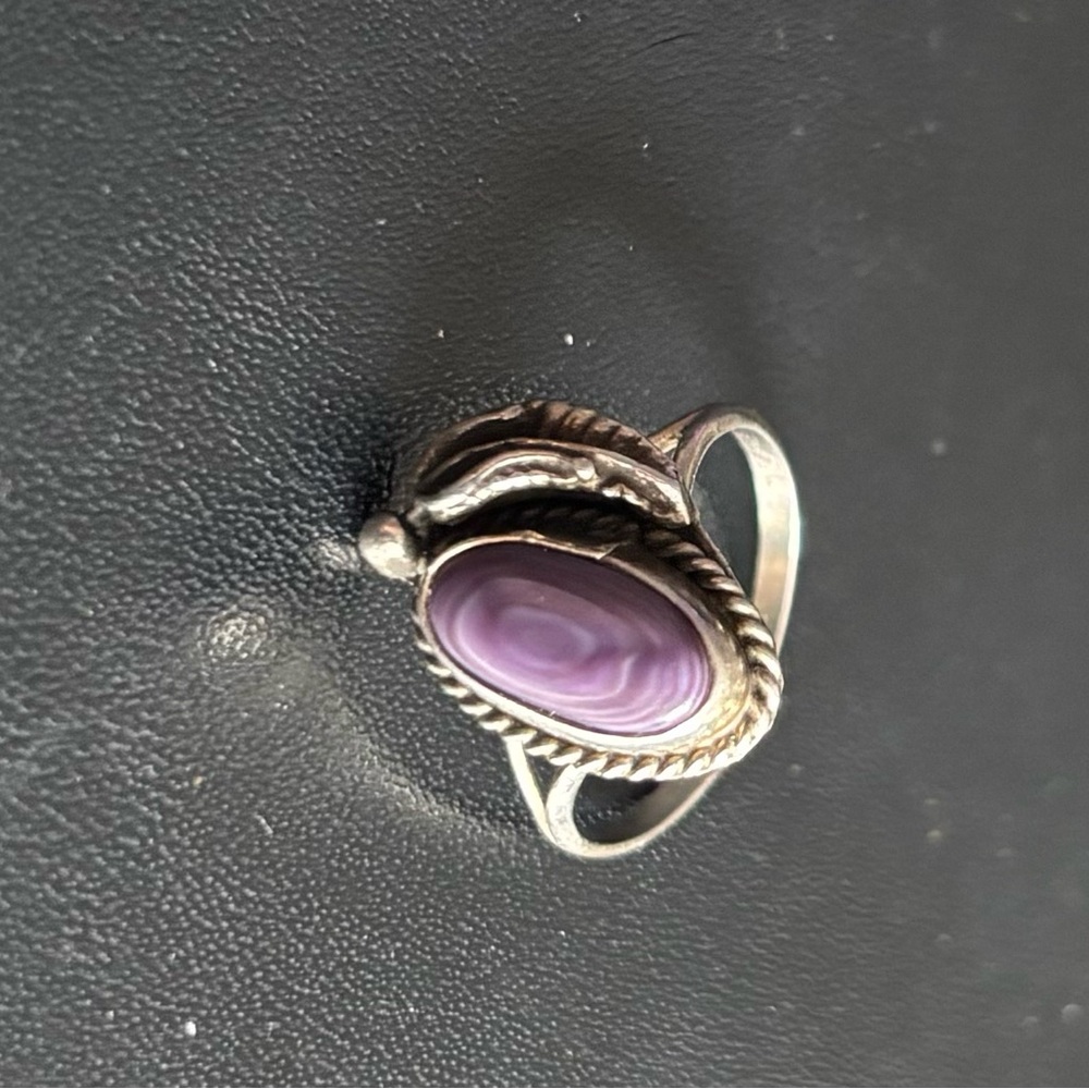 Purple Stone Silver Ring